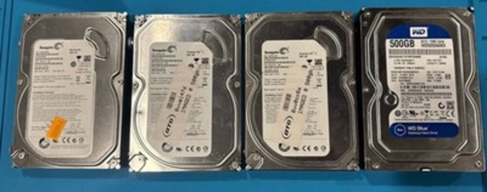 Lot Of 4 500GB HDD— Wiped And Tested.